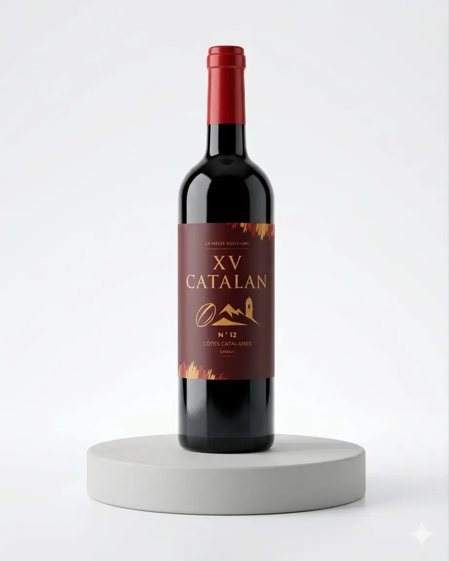 Design d'étiquette de bouteille pour le XV Catalan